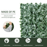 PE Artificial Leaf Hedge Screen Privacy Garden Fence Panel 300cm Wide x 150 High - Velmora