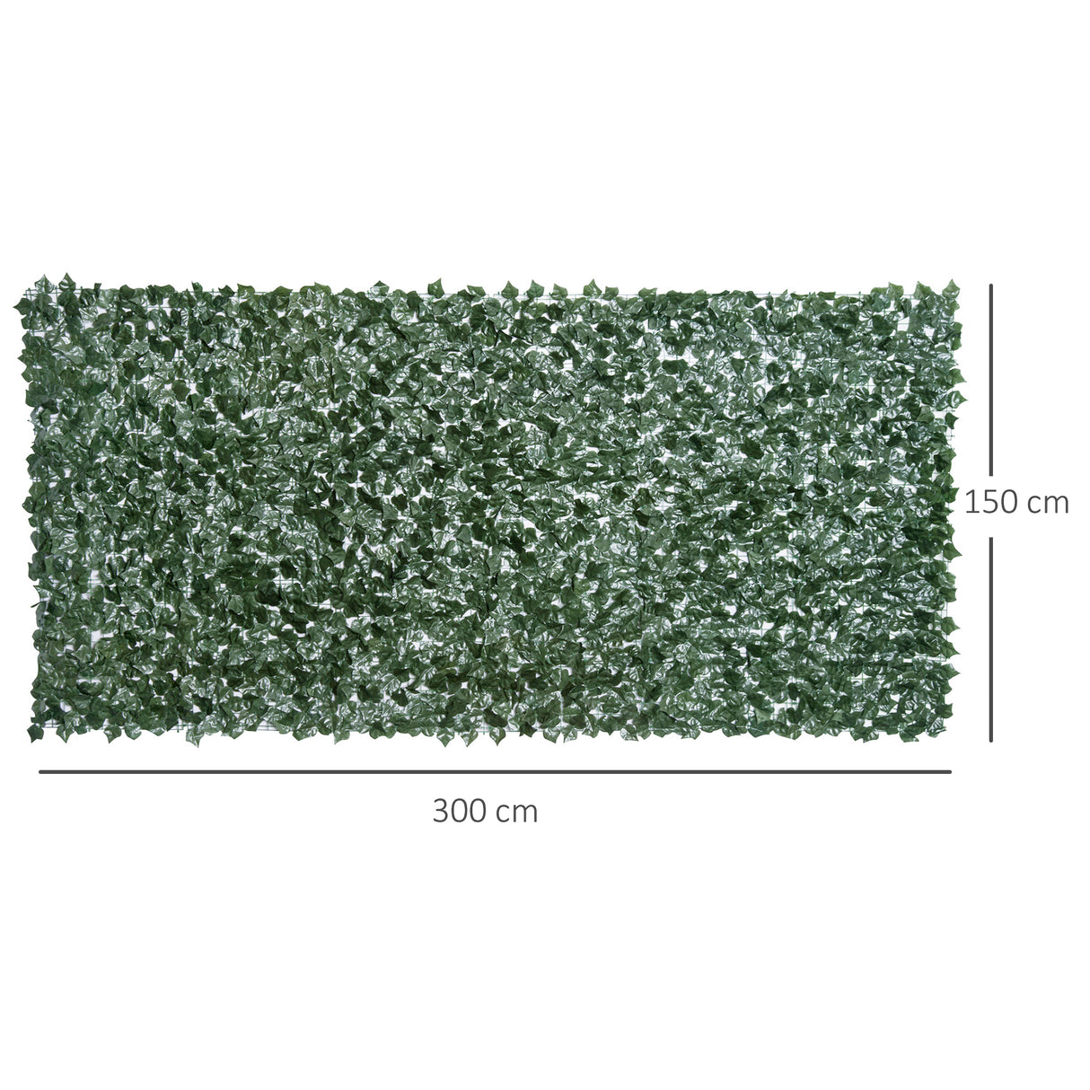 PE Artificial Leaf Hedge Screen Privacy Garden Fence Panel 300cm Wide x 150 High - Velmora