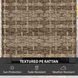 PE Rattan Outdoor Garden Coffee Table With Storage Shelf - Velmora