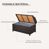 PE Rattan Outdoor Garden Storage Box 130Ltr - Velmora