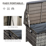 PE Rattan Outdoor Garden Storage Box 130Ltr - Velmora
