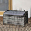 PE Rattan Outdoor Garden Storage Box 130Ltr - Velmora
