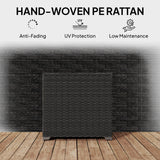 PE Rattan Outdoor Garden Storage Box 253Ltr - Velmora