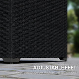 PE Rattan Outdoor Garden Storage Box 253Ltr - Velmora