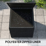 PE Rattan Outdoor Garden Storage Box 253Ltr - Velmora