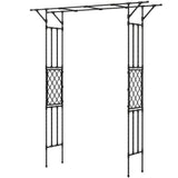 PE Steel Outdoor Garden Arch Trellis 213cm High - Velmora