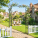 PE Steel Outdoor Garden Arch Trellis 213cm High - Velmora