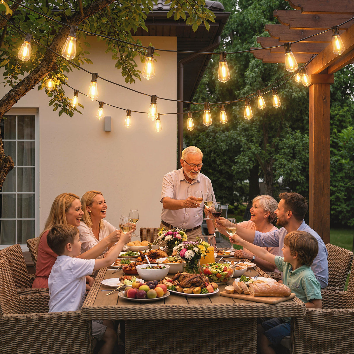 PET Garden Curtain Lights Connectable Fairy Curtain Lights Plug-in IP44 Waterproof - Velmora