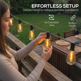 PET Garden Curtain Lights Connectable Fairy Curtain Lights Plug-in IP44 Waterproof - Velmora