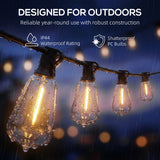 PET Garden Curtain Lights Connectable Fairy Curtain Lights Plug-in IP44 Waterproof - Velmora