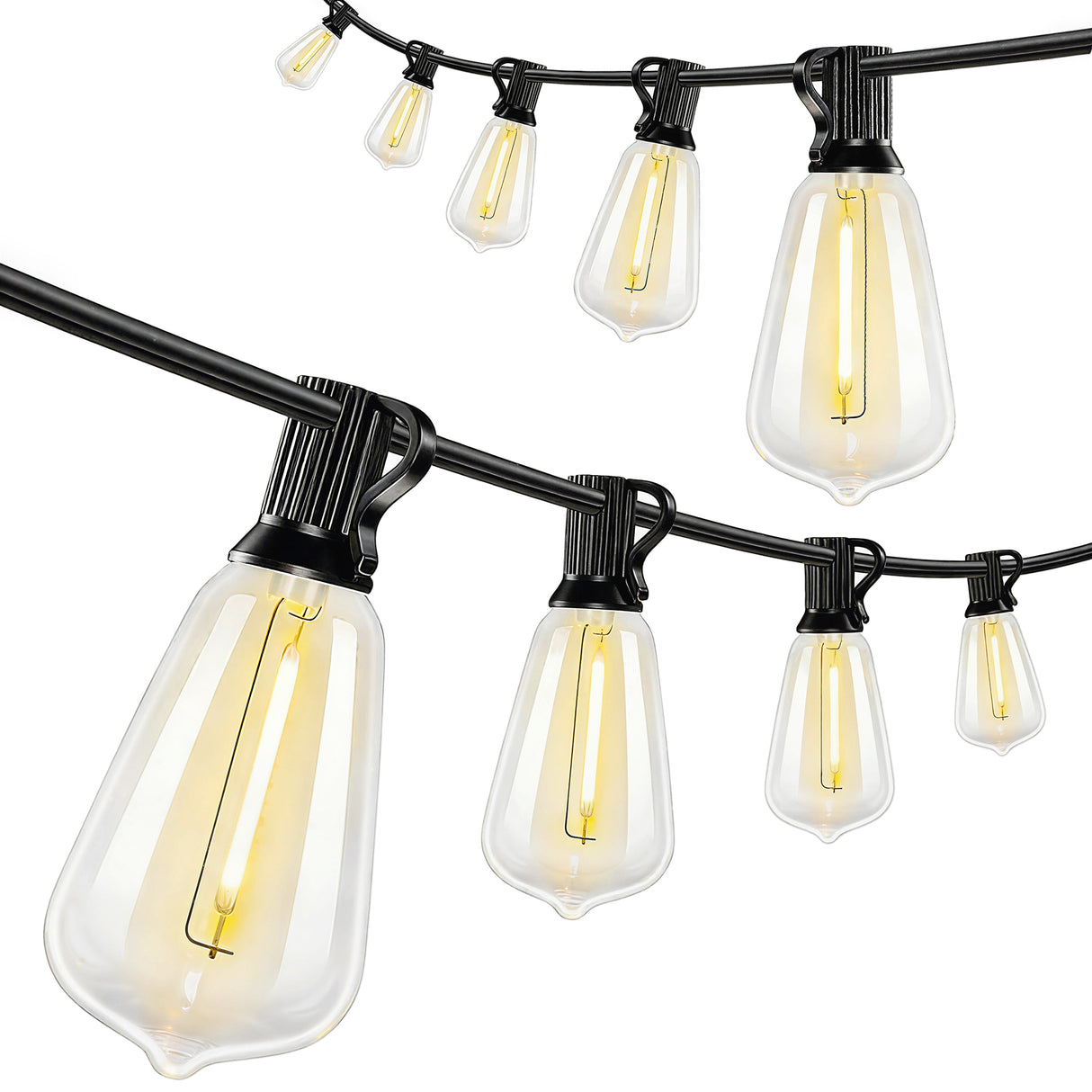 PET Garden Curtain Lights Connectable Fairy Curtain Lights Plug-in IP44 Waterproof - Velmora