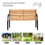 Pine Wood 2 Seater Garden Bench - Velmora