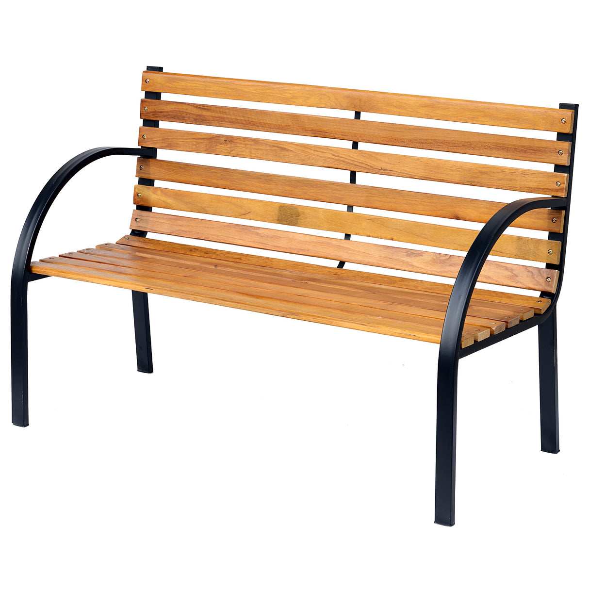 Pine Wood 2 Seater Garden Bench - Velmora
