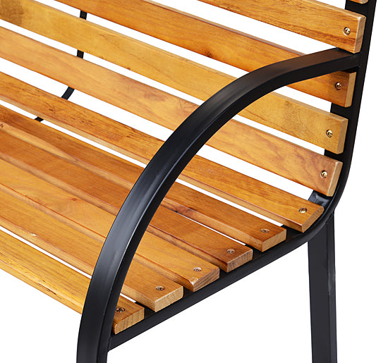 Pine Wood 2 Seater Garden Bench - Velmora