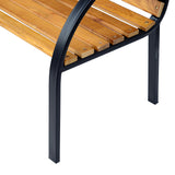 Pine Wood 2 Seater Garden Bench - Velmora