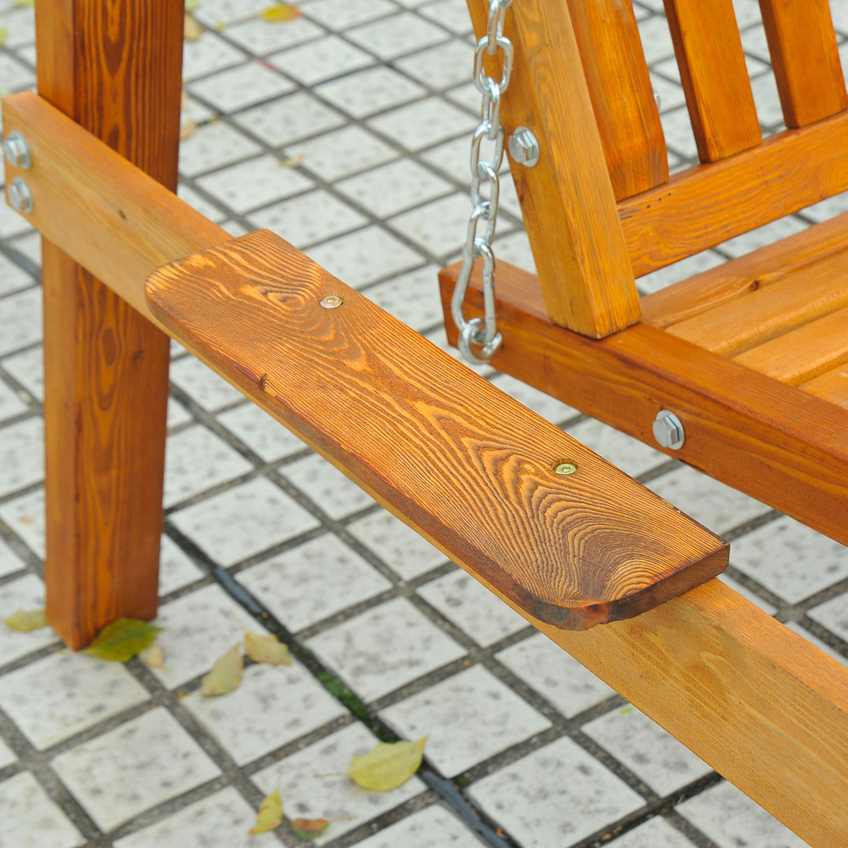 Pine Wood 2 Seater Garden Swing Hammock Bench - Velmora