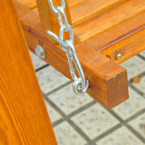 Pine Wood 2 Seater Garden Swing Hammock Bench - Velmora