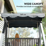 Pine Wood 2 Seater Garden Swing Hammock Bench - Velmora