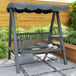 Pine Wood 2 Seater Garden Swing Hammock Bench - Velmora