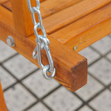 Pine Wood 3 Seater Garden Swing Hammock Bench - Velmora