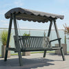 Pine Wood 3 Seater Garden Swing Hammock Bench - Velmora