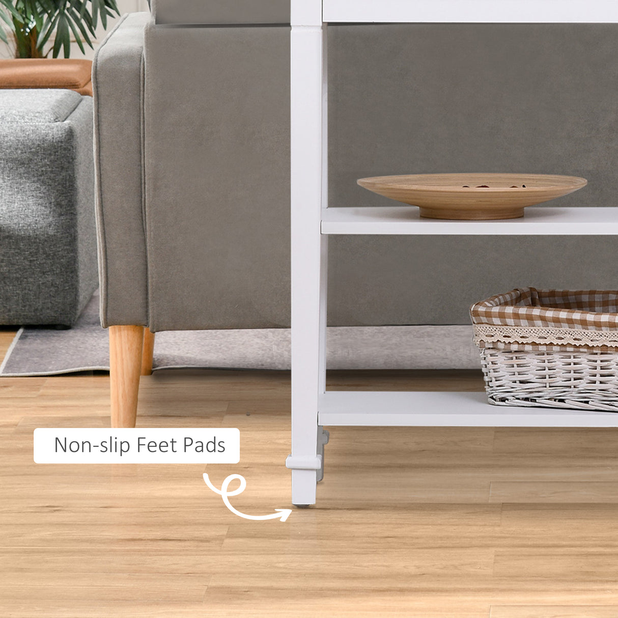 Pine Wood Console Table 75.6cm Wide With 1 Drawer And 2 Shelves - Velmora