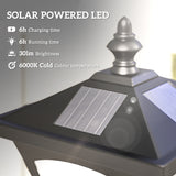 Plastic 1.2m Solar Powered Garden Lamp Post - Velmora