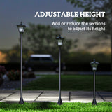 Plastic 1.2m Solar Powered Garden Lamp Post - Velmora
