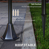 Plastic 1.2m Solar Powered Garden Lamp Post - Velmora