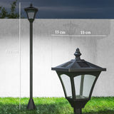 Plastic 1.2m Solar Powered Garden Lamp Post - Velmora