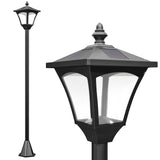 Plastic 1.2m Solar Powered Garden Lamp Post - Velmora