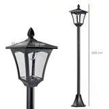 Plastic 2 Pieces 1.6m Tall Garden Solar Garden Lamp Post - Velmora