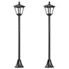 Plastic 2 Pieces 1.6m Tall Garden Solar Garden Lamp Post - Velmora