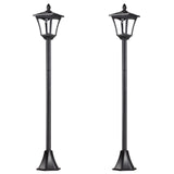 Plastic 2 Pieces 1.6m Tall Garden Solar Garden Lamp Post - Velmora