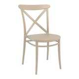 Plastic Accent Chair Stackable - Cross