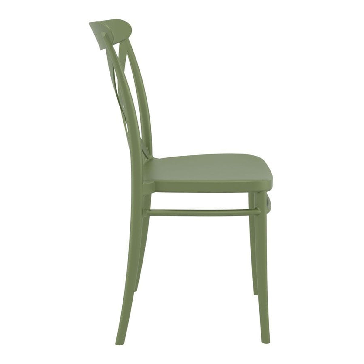 Plastic Accent Chair Stackable - Cross