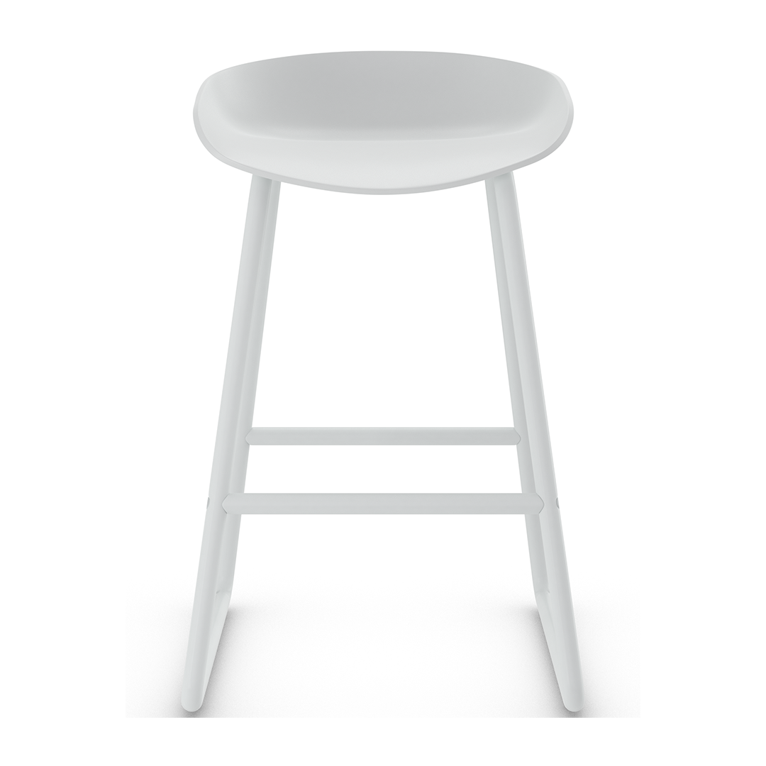Plastic Bar Stool With Black Metal Frame - Hillcrest