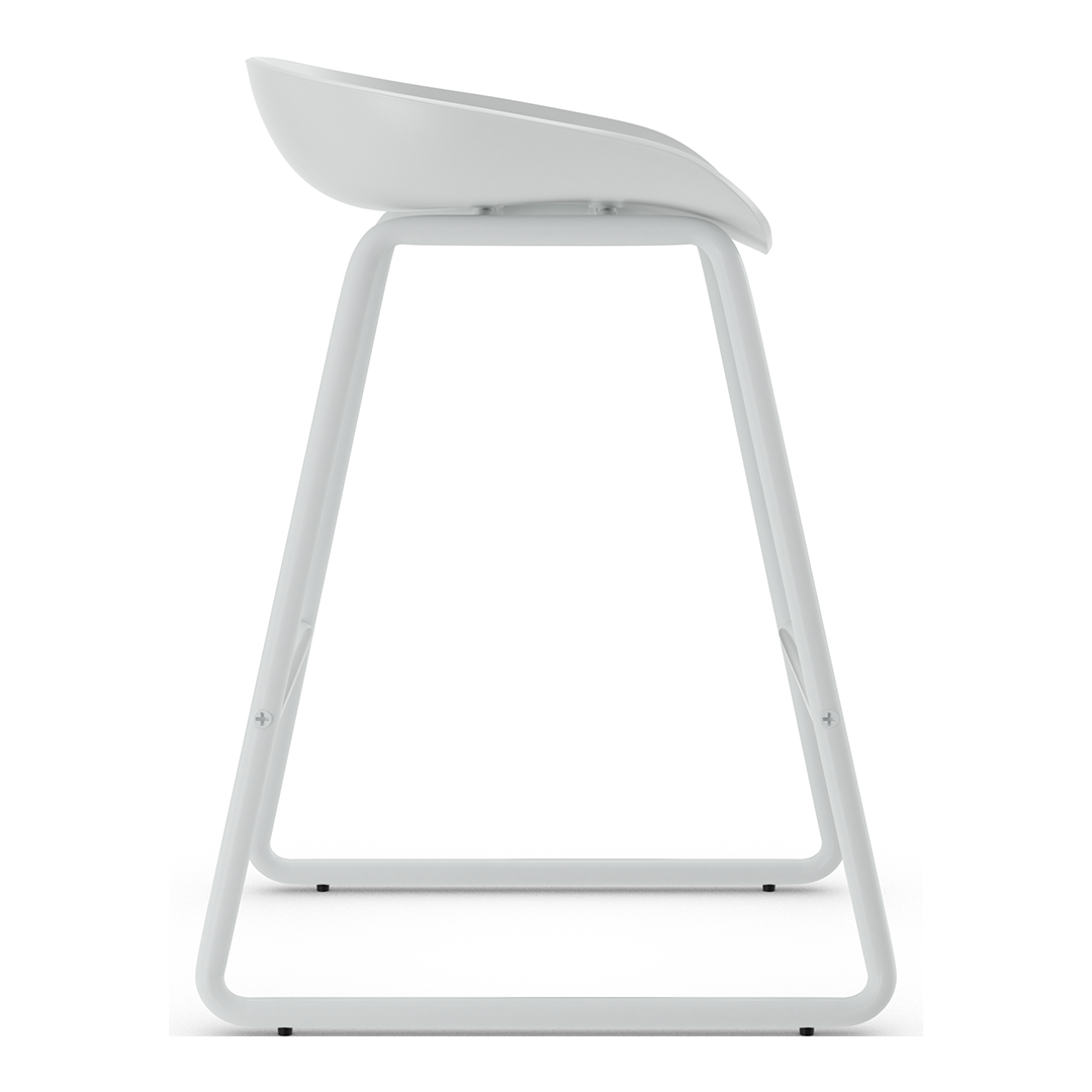 Plastic Bar Stool With Black Metal Frame - Hillcrest