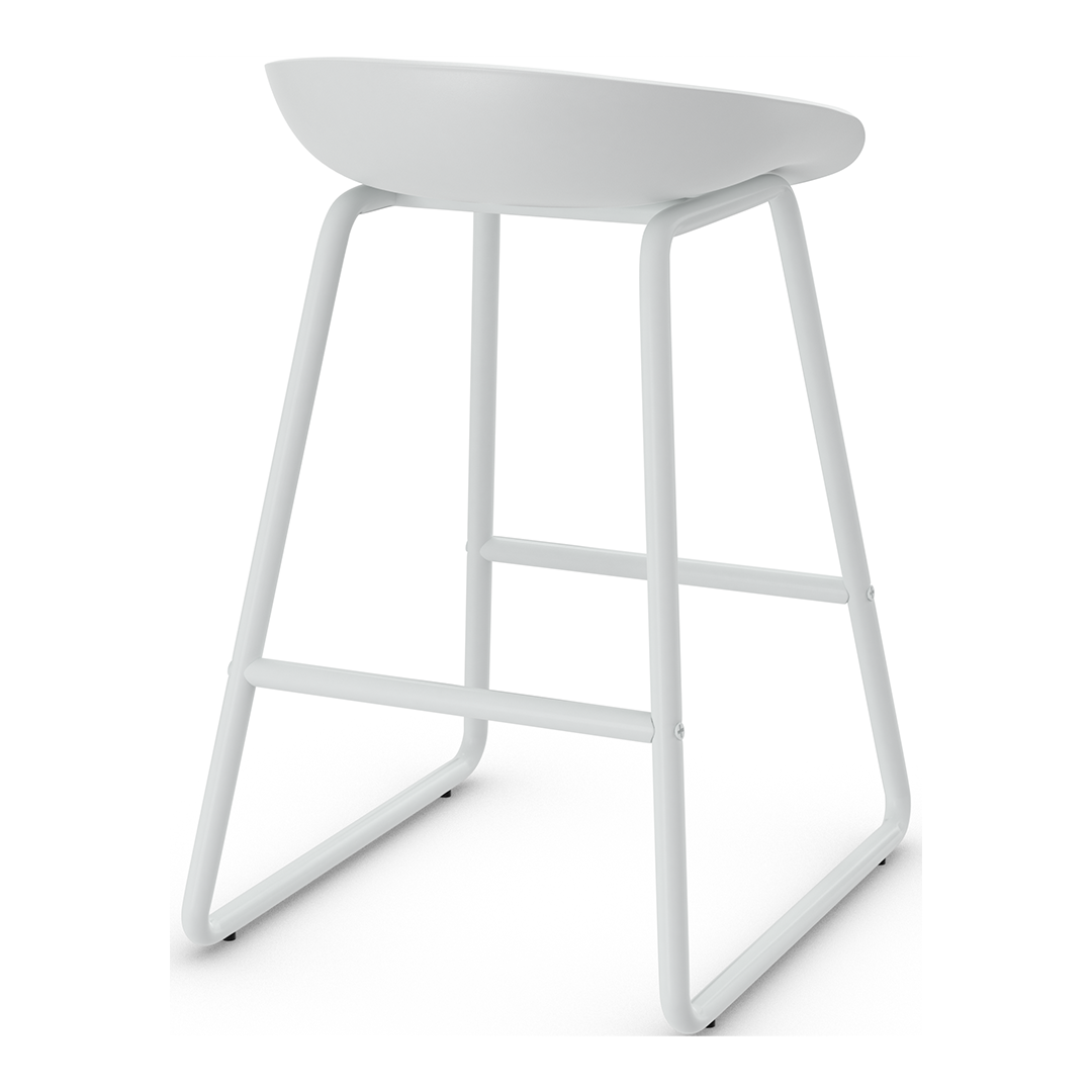 Plastic Bar Stool With Black Metal Frame - Hillcrest