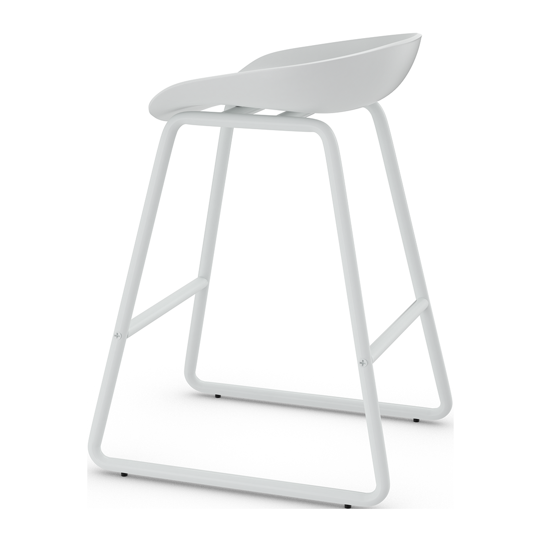Plastic Bar Stool With Black Metal Frame - Hillcrest