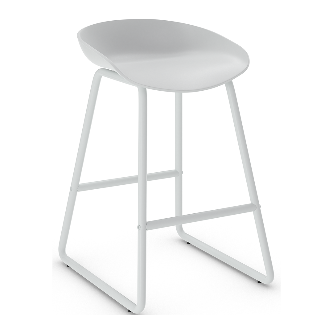 Plastic Bar Stool With Black Metal Frame - Hillcrest