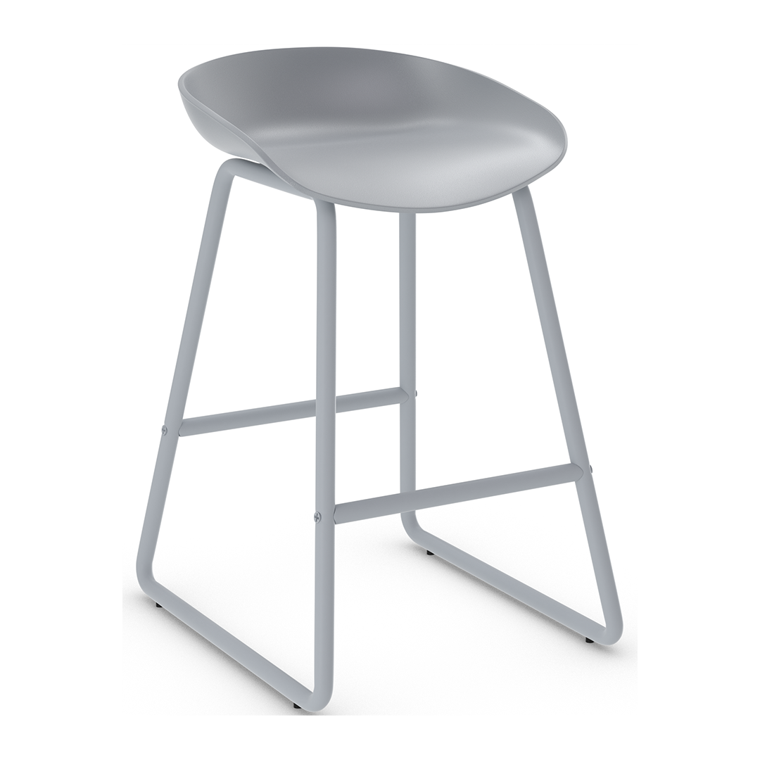 Plastic Bar Stool With Black Metal Frame - Hillcrest