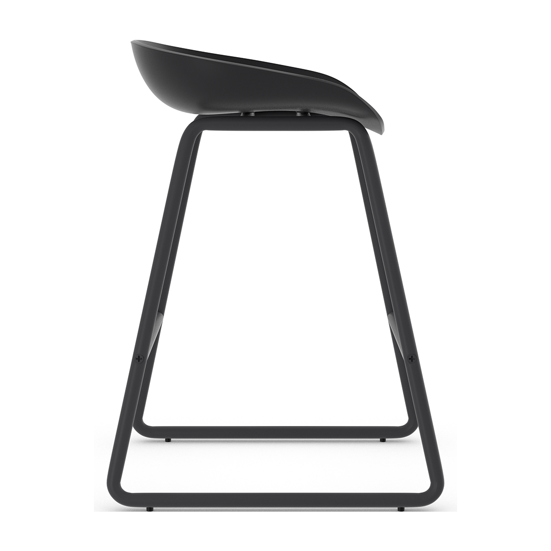 Plastic Bar Stool With Black Metal Frame - Hillcrest