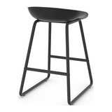 Plastic Bar Stool With Black Metal Frame - Hillcrest
