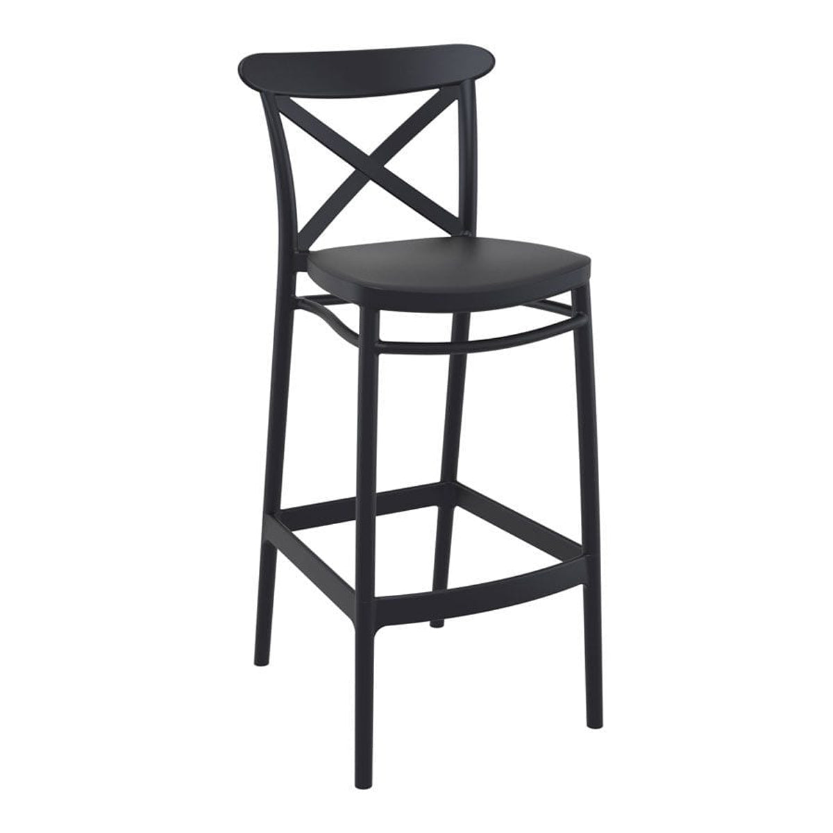 Plastic Bar Stool - Cross
