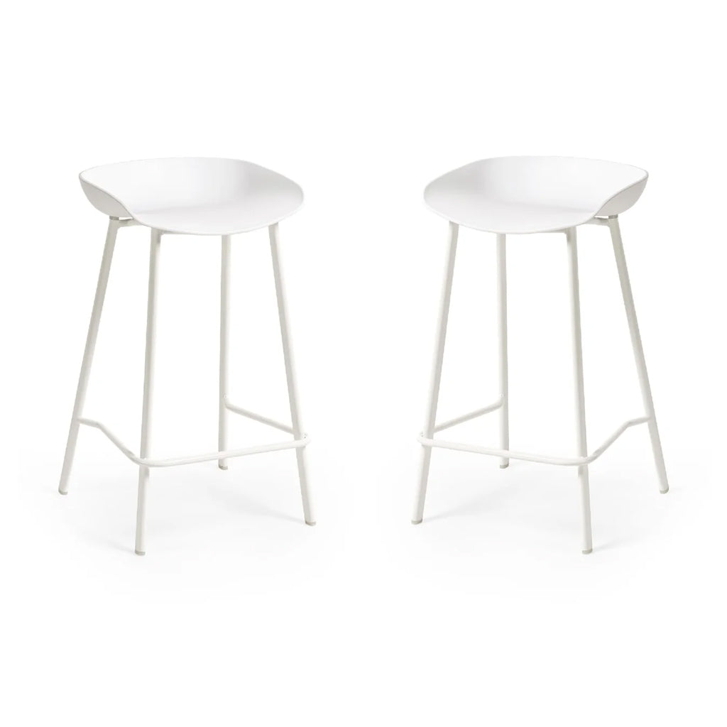 Plastic Bar Stools in Set of 2 - Renzo
