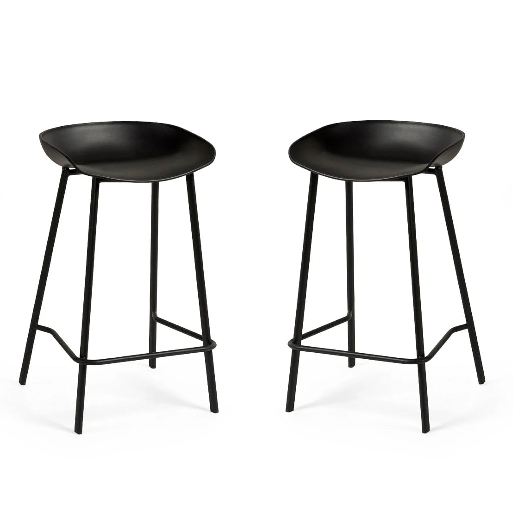 Plastic Bar Stools in Set of 2 - Renzo