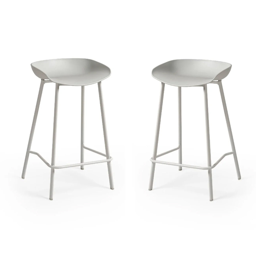 Plastic Bar Stools in Set of 2 - Renzo