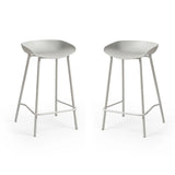 Plastic Bar Stools in Set of 2 - Renzo