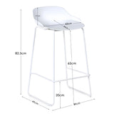 Plastic Bar Stools in Set of 2 - Rocco